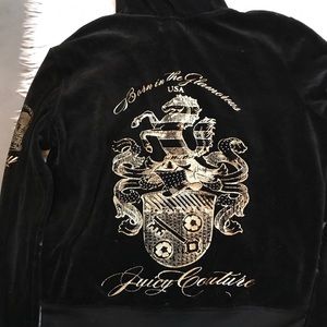 Juicy couture velvet zip up jacket